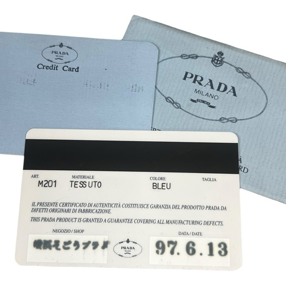 PRADA Tessuto Long Continental Envelope Wallet Nylon Blue Authentic - Picture 2 of 8